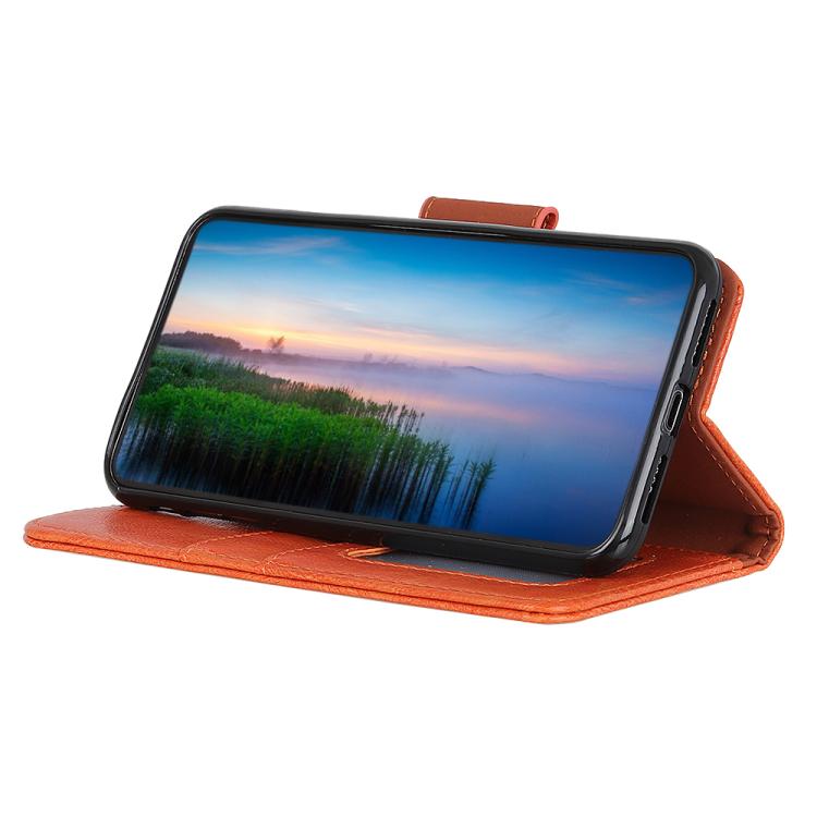 For iPhone 17 Air Nappa Texture Leather Case(Orange)