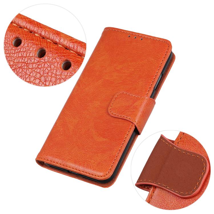 For iPhone 17 Pro Nappa Texture Leather Case(Orange)
