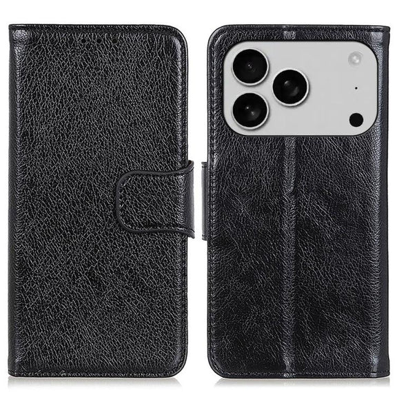For iPhone 17 Pro Nappa Texture Leather Case(Black)