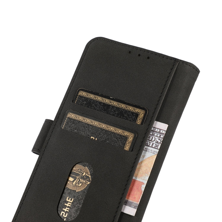 For iPhone 16 KHAZNEH Matte Texture Leather Phone Case(Black)