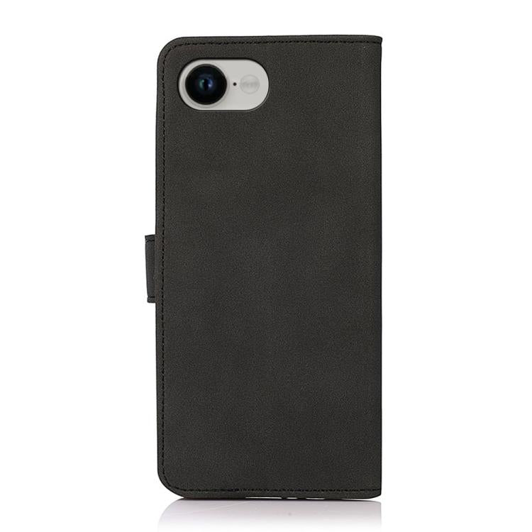 For iPhone 16e KHAZNEH Matte Texture Leather Phone Case(Black)