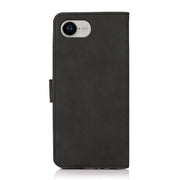 For iPhone 16e KHAZNEH Matte Texture Leather Phone Case(Black)