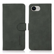 For iPhone 16e KHAZNEH Matte Texture Leather Phone Case(Green)