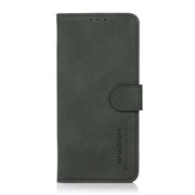 For iPhone 16e KHAZNEH Matte Texture Leather Phone Case(Green)