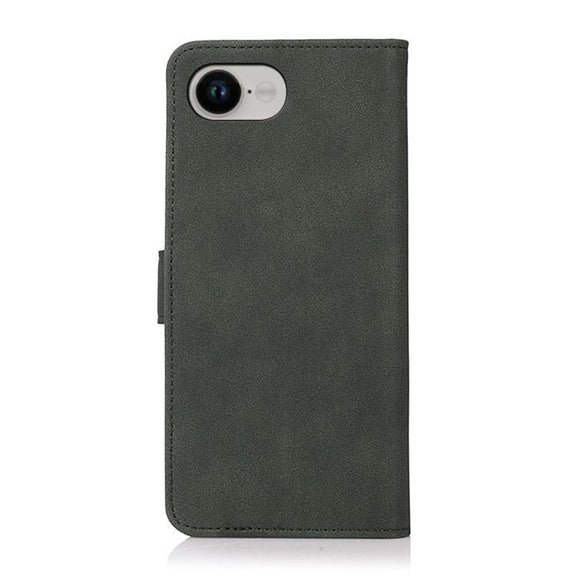 For iPhone 16e KHAZNEH Matte Texture Leather Phone Case(Green)