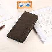 For iPhone 16e KHAZNEH Matte Texture Leather Phone Case(Brown)