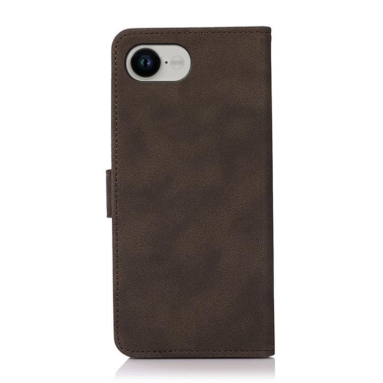 For iPhone 16e KHAZNEH Matte Texture Leather Phone Case(Brown)