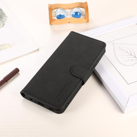 For iPhone 17 KHAZNEH Matte Texture Leather Phone Case(Black)
