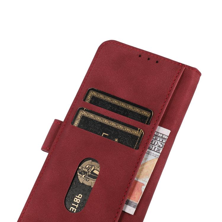 For iPhone 17 KHAZNEH Matte Texture Leather Phone Case(Red)
