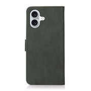 For iPhone 17 KHAZNEH Matte Texture Leather Phone Case(Green)