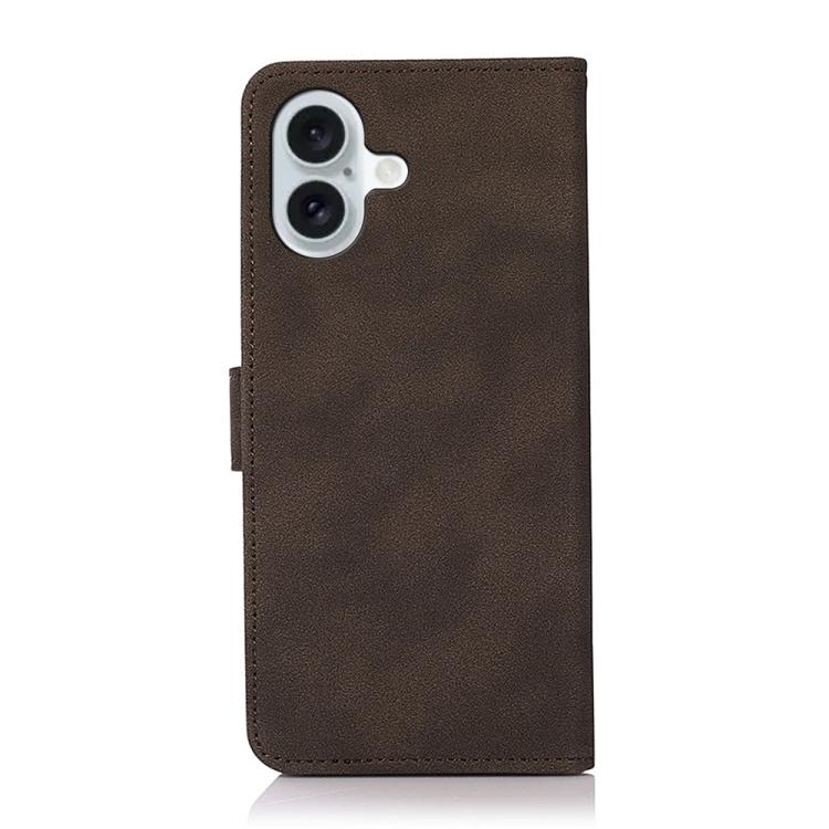 For iPhone 17 KHAZNEH Matte Texture Leather Phone Case(Brown)