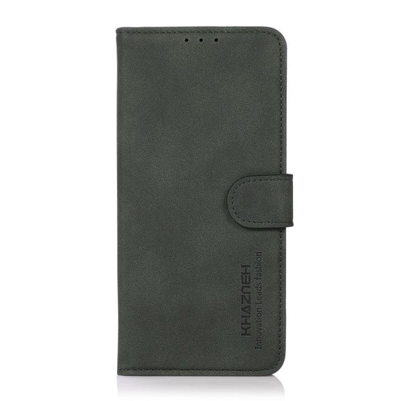 For iPhone 17 Air KHAZNEH Matte Texture Leather Phone Case(Green)