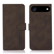 For iPhone 17 Air KHAZNEH Matte Texture Leather Phone Case(Brown)