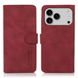 For iPhone 17 Pro KHAZNEH Matte Texture Leather Phone Case(Red) - free shipping - PMc TechLife - Order now!