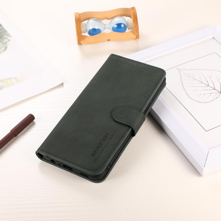 For iPhone 17 Pro KHAZNEH Matte Texture Leather Phone Case(Green)
