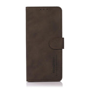 For iPhone 17 Pro KHAZNEH Matte Texture Leather Phone Case(Brown)