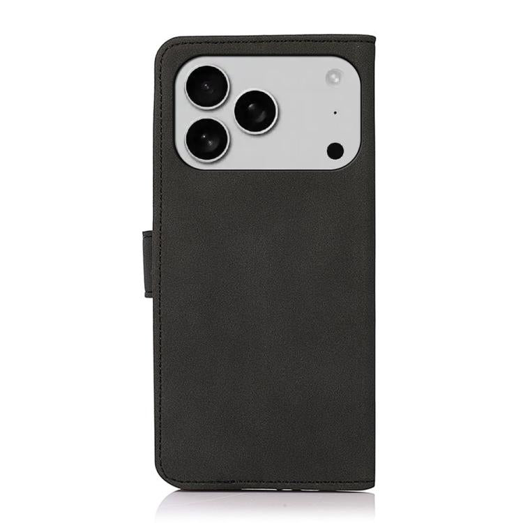 For iPhone 17 Pro Max KHAZNEH Matte Texture Leather Phone Case(Black)