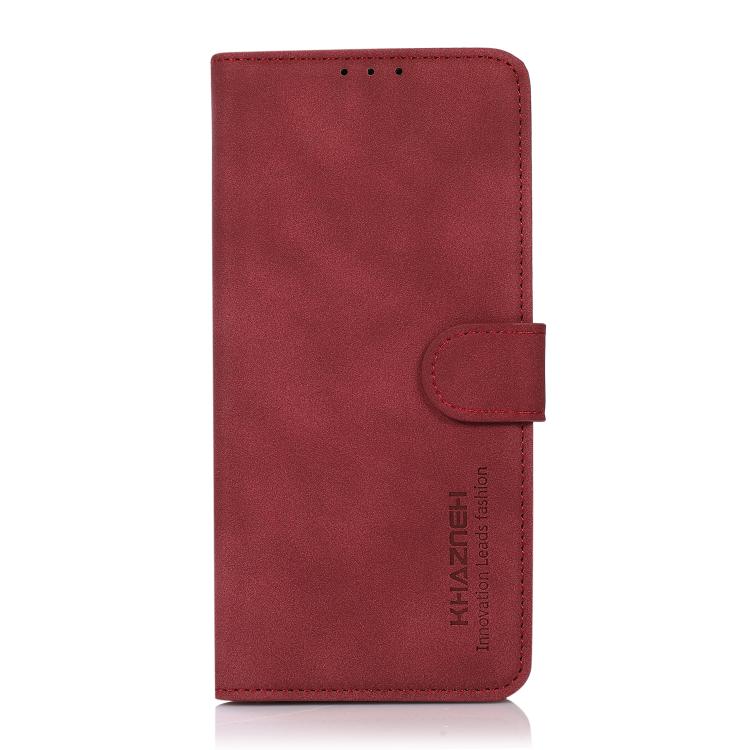 For iPhone 17 Pro Max KHAZNEH Matte Texture Leather Phone Case(Red)