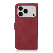 For iPhone 17 Pro Max KHAZNEH Matte Texture Leather Phone Case(Red)
