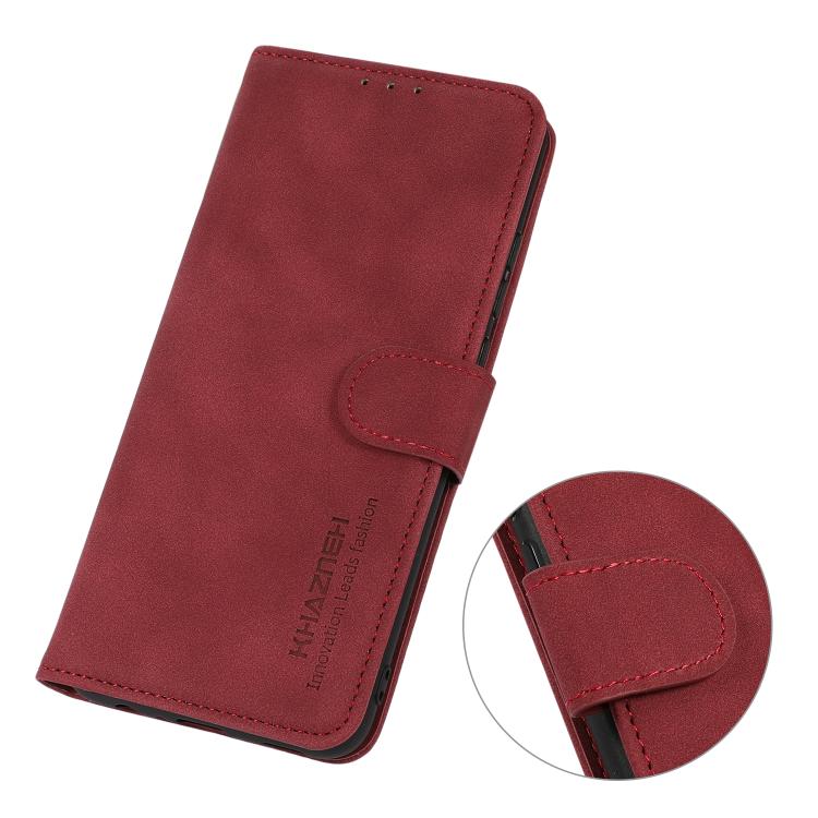 For iPhone 17 Pro Max KHAZNEH Matte Texture Leather Phone Case(Red)