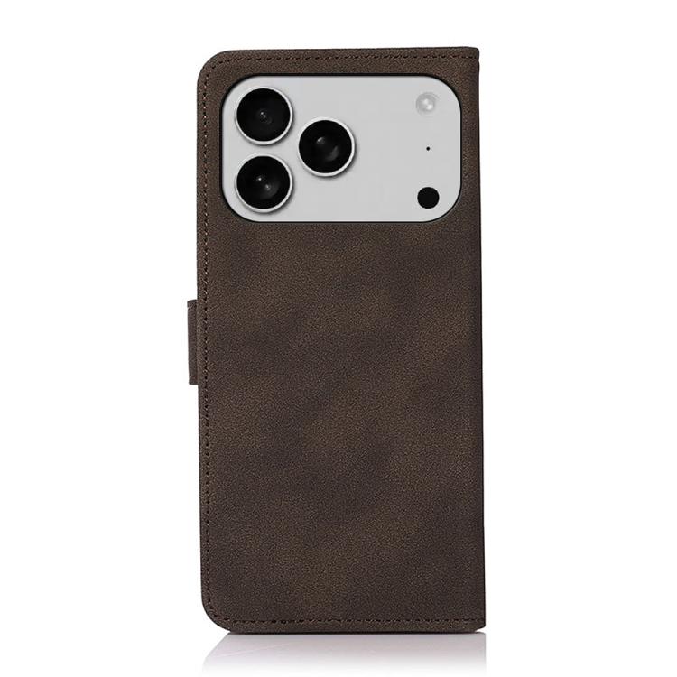 For iPhone 17 Pro Max KHAZNEH Matte Texture Leather Phone Case(Brown)