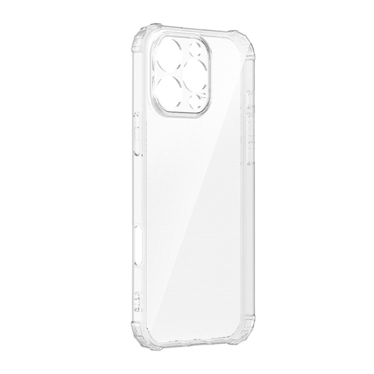 For iPhone 16 Pro Four-Corner Shockproof Clear TPU Phone Case(Transparent)