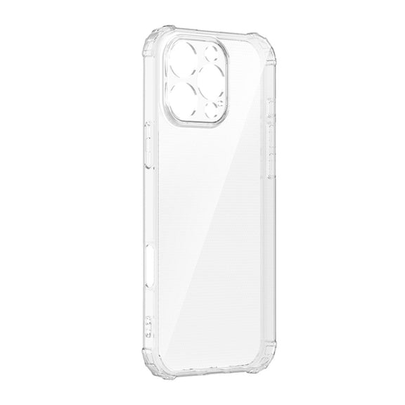 For iPhone 16 Pro Four-Corner Shockproof Clear TPU Phone Case(Transparent)