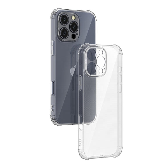 For iPhone 16 Pro Four-Corner Shockproof Clear TPU Phone Case(Transparent)