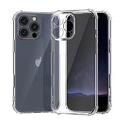 For iPhone 16 Pro Four-Corner Shockproof Clear TPU Phone Case(Transparent)