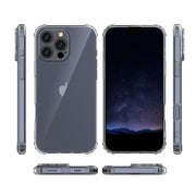 For iPhone 16 Pro Four-Corner Shockproof Clear TPU Phone Case(Transparent)