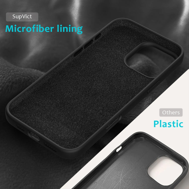 For iPhone 16 Pro Max Solid Color Silicone Phone Case(Black)