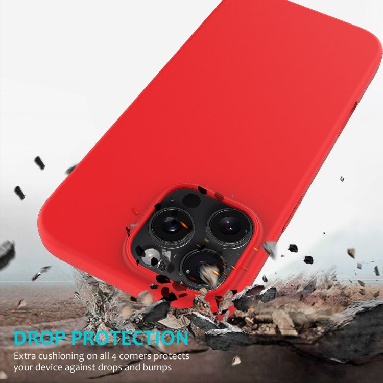 For iPhone 16 Pro Max Solid Color Silicone Phone Case(Red)