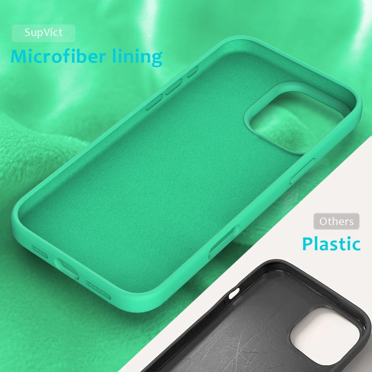 For iPhone 16 Pro Max Solid Color Silicone Phone Case(Green)