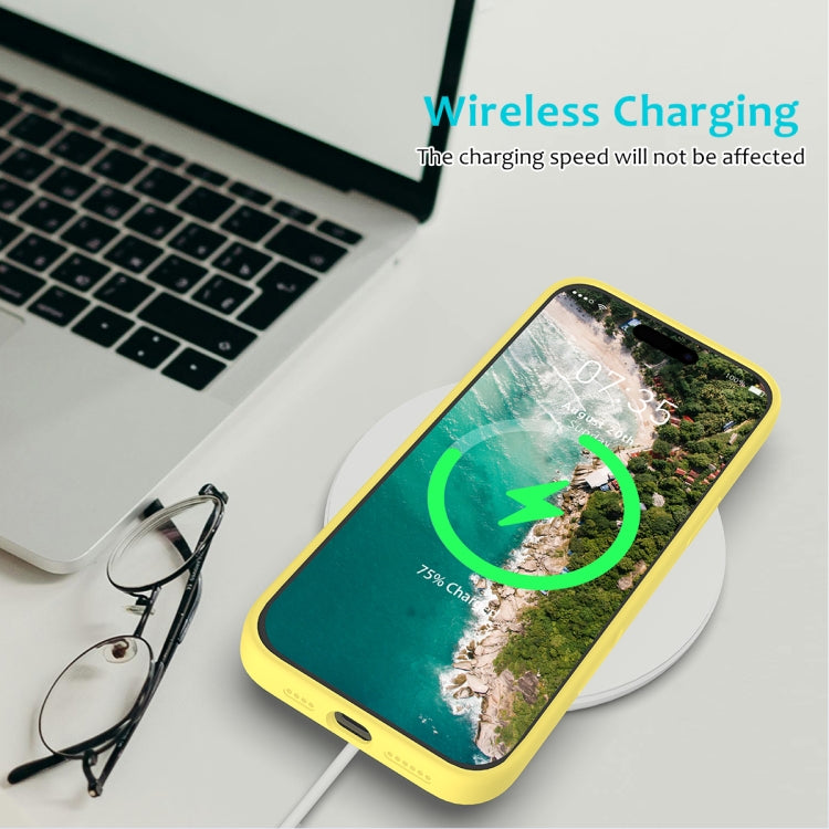 For iPhone 16 Pro Max Solid Color Silicone Phone Case(Lemon Yellow)