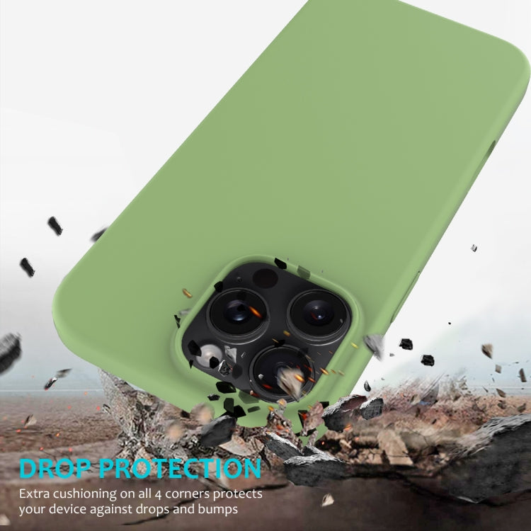 For iPhone 16 Pro Solid Color Silicone Phone Case(Mint Green)