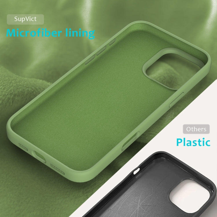 For iPhone 16 Pro Solid Color Silicone Phone Case(Mint Green)