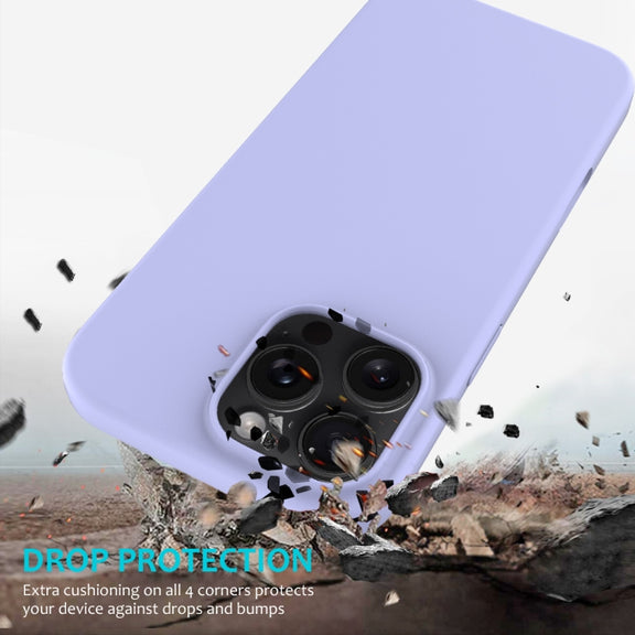 For iPhone 16 Pro Solid Color Silicone Phone Case(Purple)