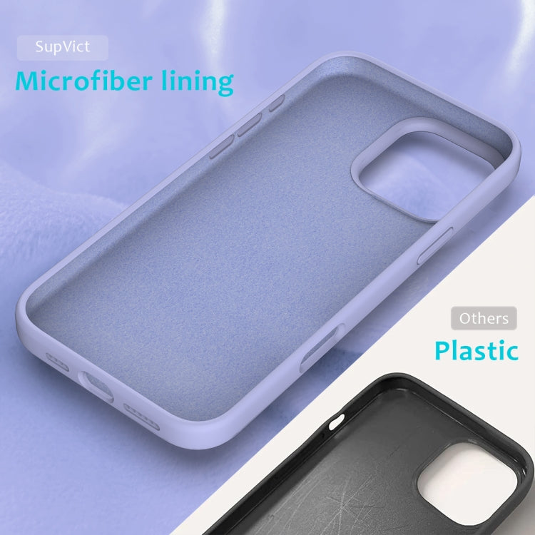 For iPhone 16 Pro Solid Color Silicone Phone Case(Purple)