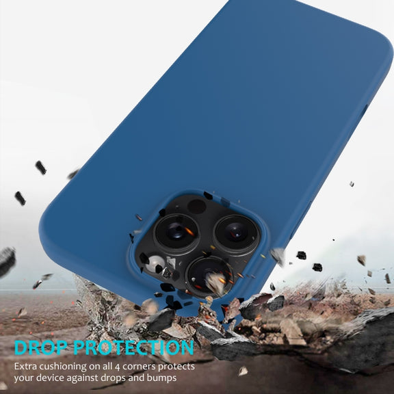 For iPhone 16 Pro Solid Color Silicone Phone Case(Cobalt Blue)