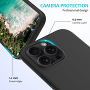 For iPhone 16 Pro Solid Color Silicone Phone Case(Black)