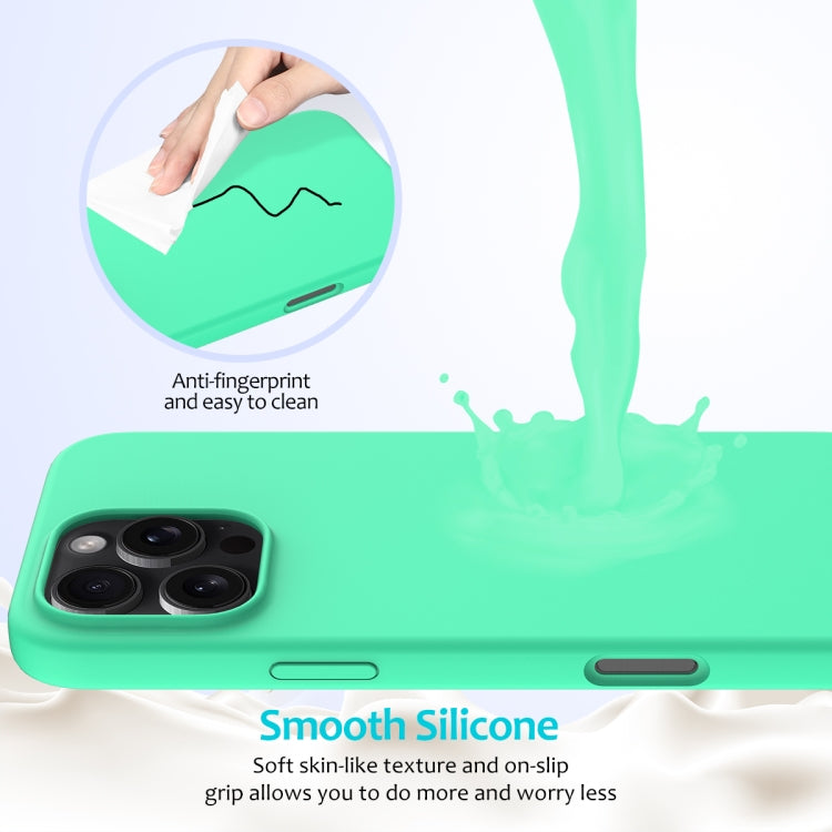For iPhone 16 Pro Solid Color Silicone Phone Case(Green)