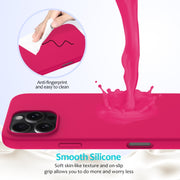 For iPhone 16 Pro Solid Color Silicone Phone Case(Rose Red)
