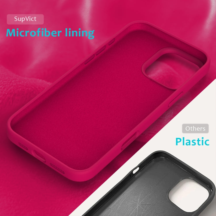For iPhone 16 Pro Solid Color Silicone Phone Case(Rose Red)
