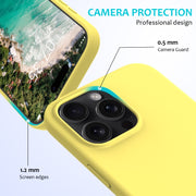 For iPhone 16 Pro Solid Color Silicone Phone Case(Lemon Yellow)