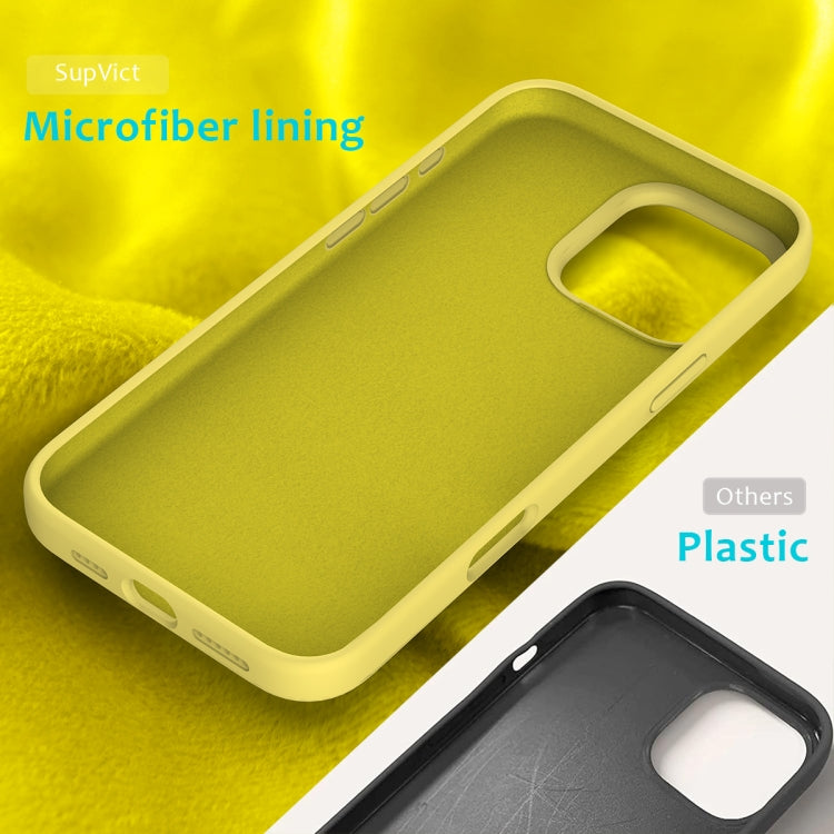 For iPhone 16 Pro Solid Color Silicone Phone Case(Lemon Yellow)
