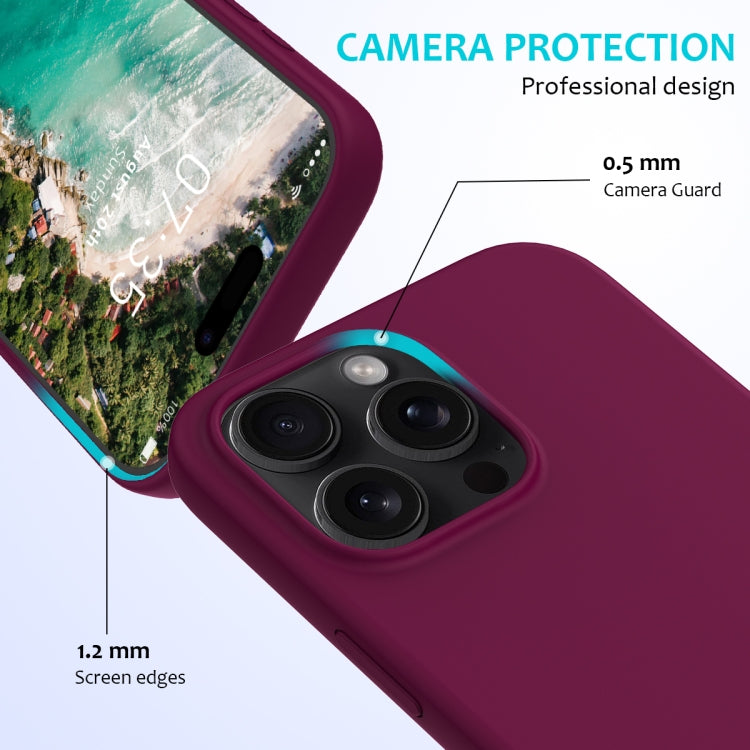 For iPhone 16 Pro Solid Color Silicone Phone Case(Violet)