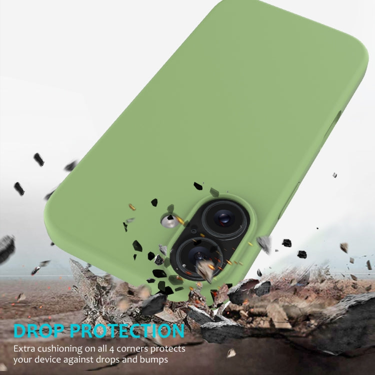 For iPhone 16 Plus Solid Color Silicone Phone Case(Mint Green)