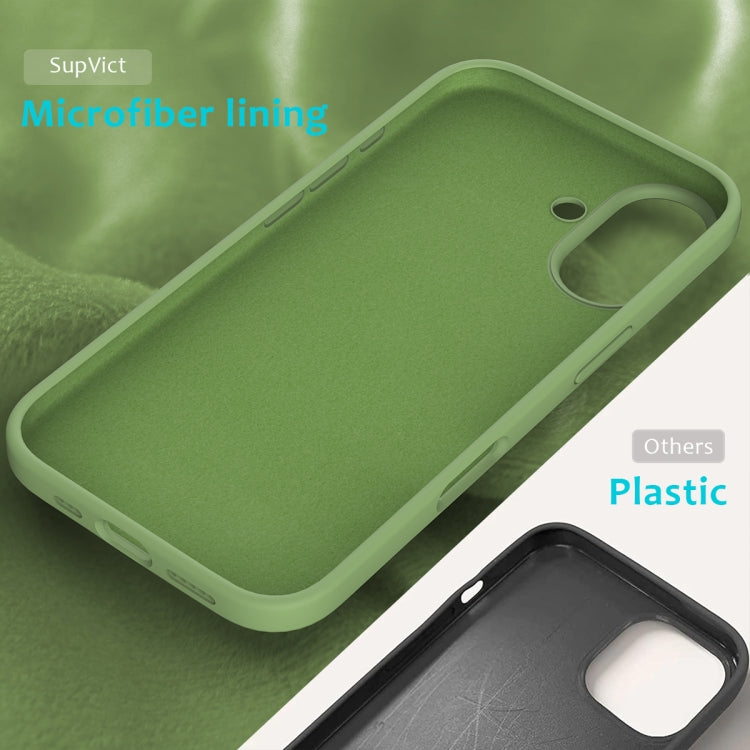 For iPhone 16 Plus Solid Color Silicone Phone Case(Mint Green)