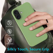 For iPhone 16 Plus Solid Color Silicone Phone Case(Mint Green)