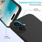 For iPhone 16 Plus Solid Color Silicone Phone Case(Black)